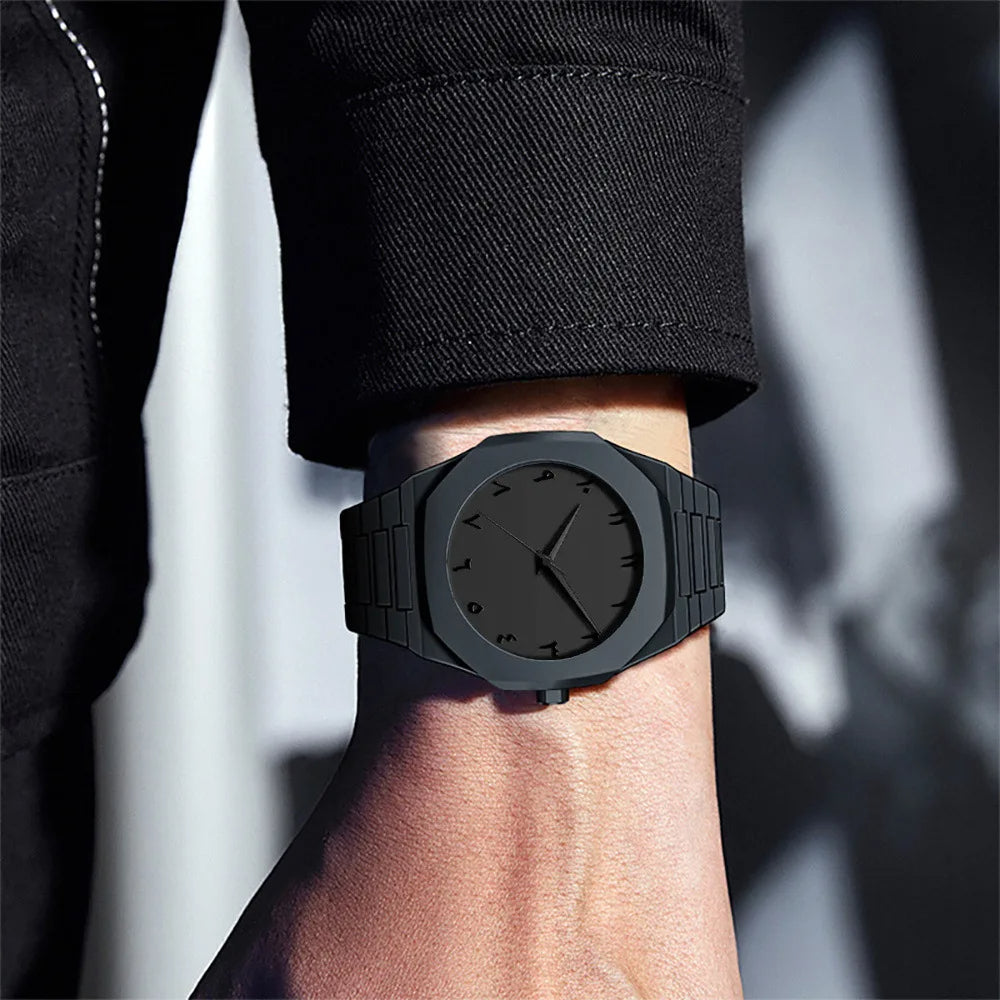 “Full Black Aura Quartz Watch – Stylish & Timeless Design- Premium Quality & Finish-best Quality Analog Watch For Boys – Watch For Men"