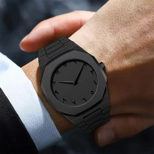 “Full Black Aura Quartz Watch – Stylish & Timeless Design- Premium Quality & Finish-best Quality Analog Watch For Boys – Watch For Men"